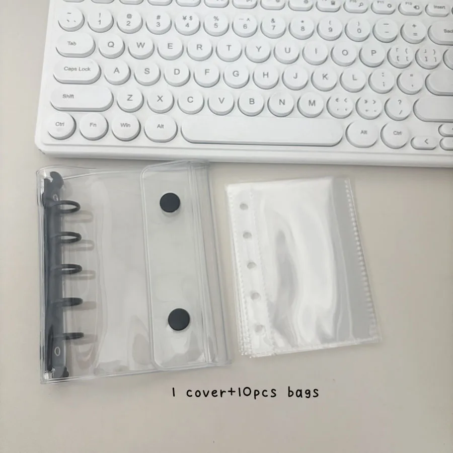 M5 Binder Kpop Sammelalbum, Macaron 5-Loch-Einband, DIY 10 Innentaschen, 45 Gitter-/Blanko-/Linierte Nachfüllpapiere – Detail 8