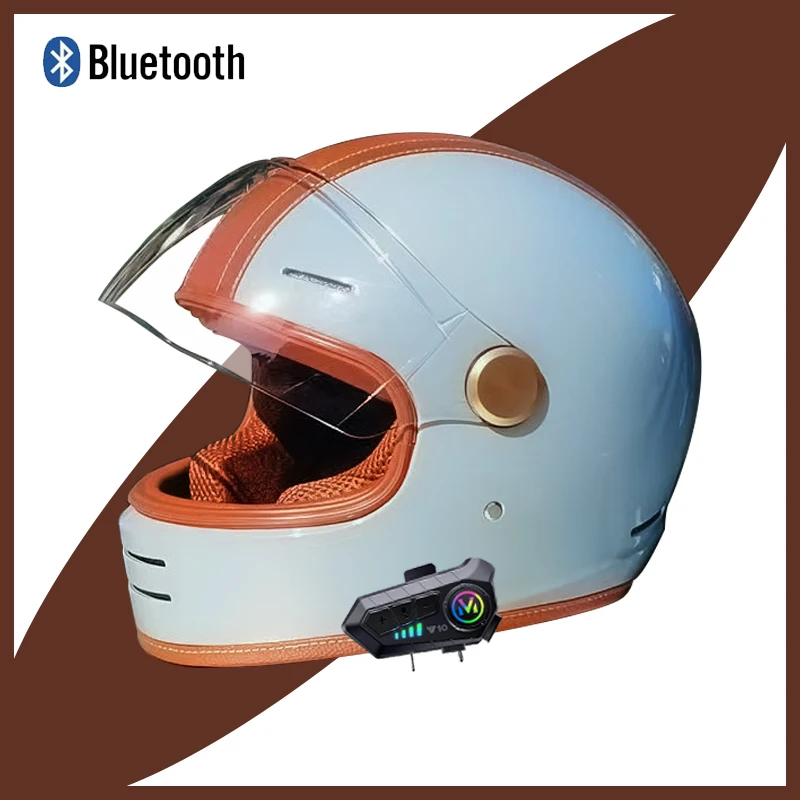 خوذة دراجة نارية كلاسيكية Casque - وجه مفتوح قديم مع شهادة DOT، مثالية لركوب الخيل في الصيف #1