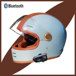 Vintage Casque Motorcycle Helmet - Retro Open Face with DOT Certification, Ideal for Summer Riding