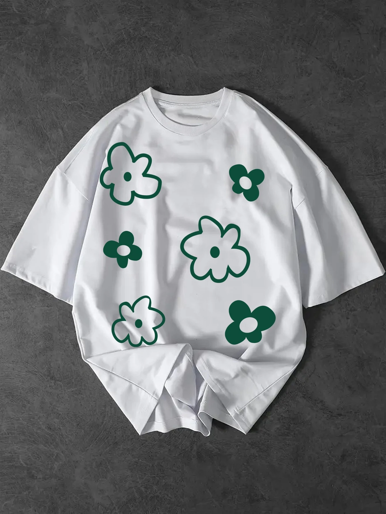 

Men's Shirt Fashionable Floral Print Comfortable Cotton Soft Sweat-absorbing Fabric Men's and Women's Same Style Top