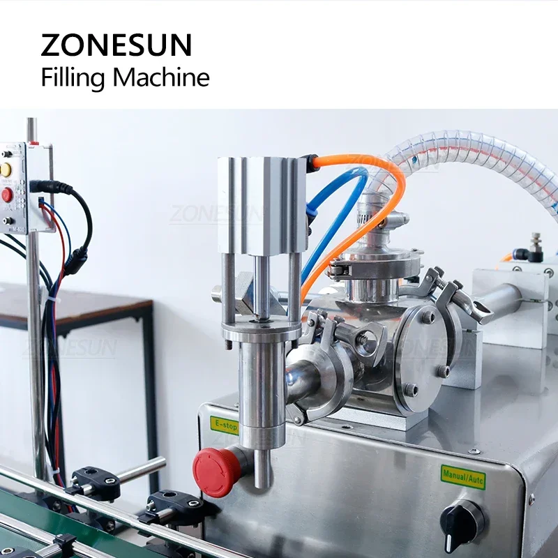 ZONESUN ZS-DTYT1L Automatic Liquid Filling Machine with Conveyor Belt Bottle Water Juice Oil Dishwashing Small Production Line