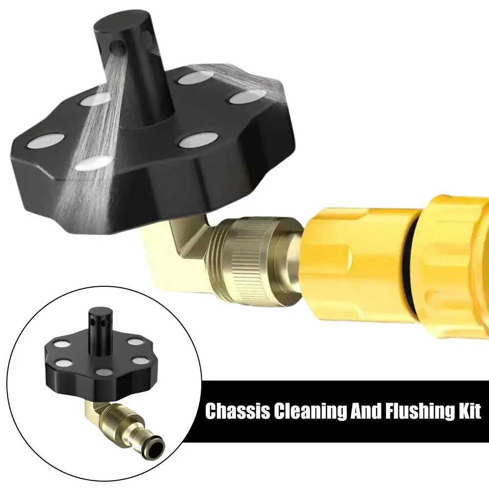 Car Chassis Flusher O-Ring Undercarriage Washer Head High-Pressure Cleaner Anti‑Rust Wheel Well Mud Salt Remover Cleaning Tool
