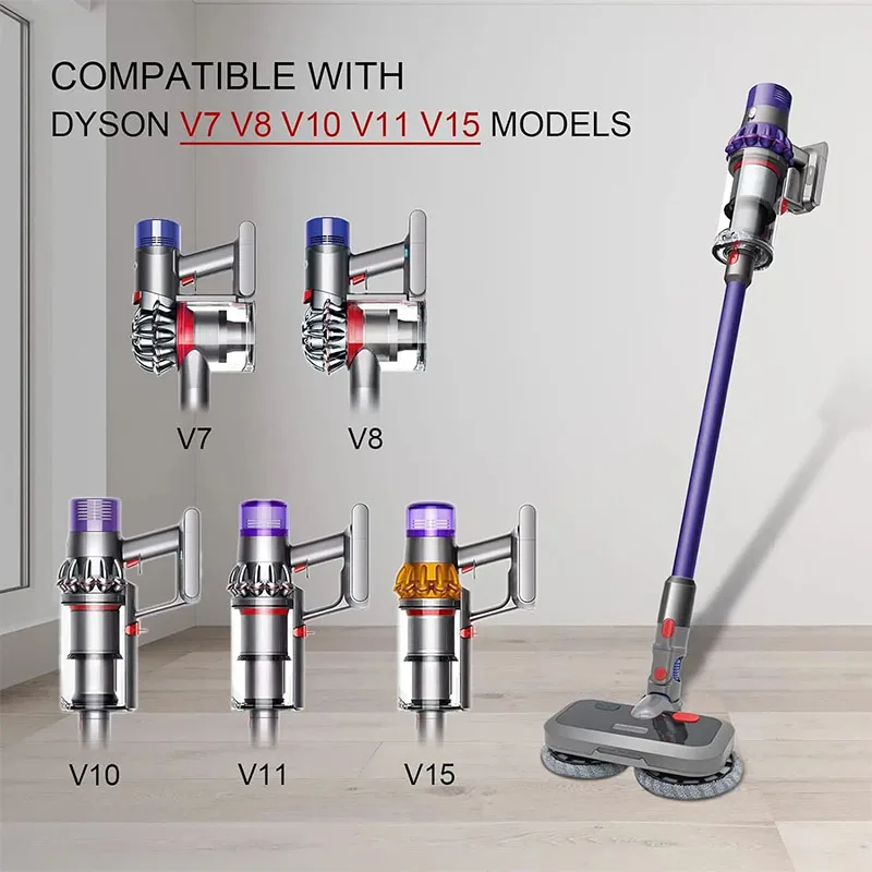 For Dyson V7 V8 V10 V11 V15 Wireless Vacuum Cleaner Wet and Dry Mop Cleaning Head Floor Brush Mop Cloth Replacement Parts