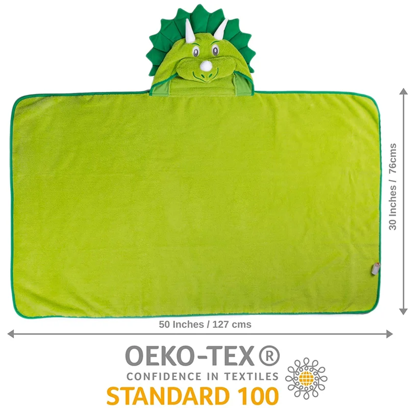 Dinosaur Hooded Beach Towel,baby Bamboo Towel Hood Kids,baby Hooded Bath Towel Poncho