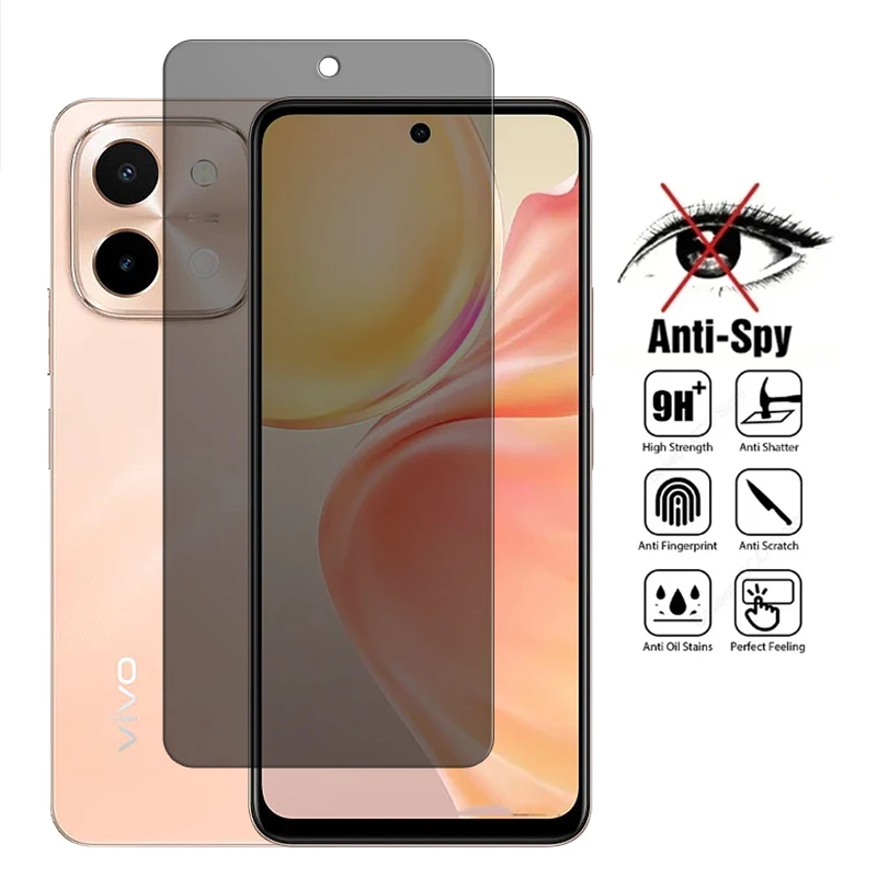 For Vivo Y28 4G Glass For Vivo Y28 4G Tempered Glass 6.68 inch Anti-spy Privacy 9H Screen Protector For Vivo Y28 Lens Film