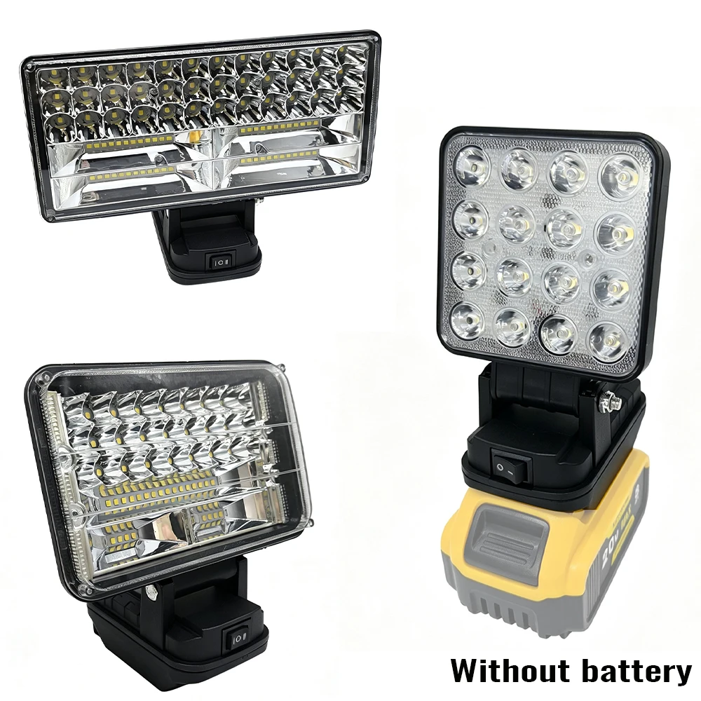 4/6/8 Inch For Dewalt Li-ion Battery  LED Work Lamp Lights Flashlights Electric Torch Spotlight Auto Repair Work Light