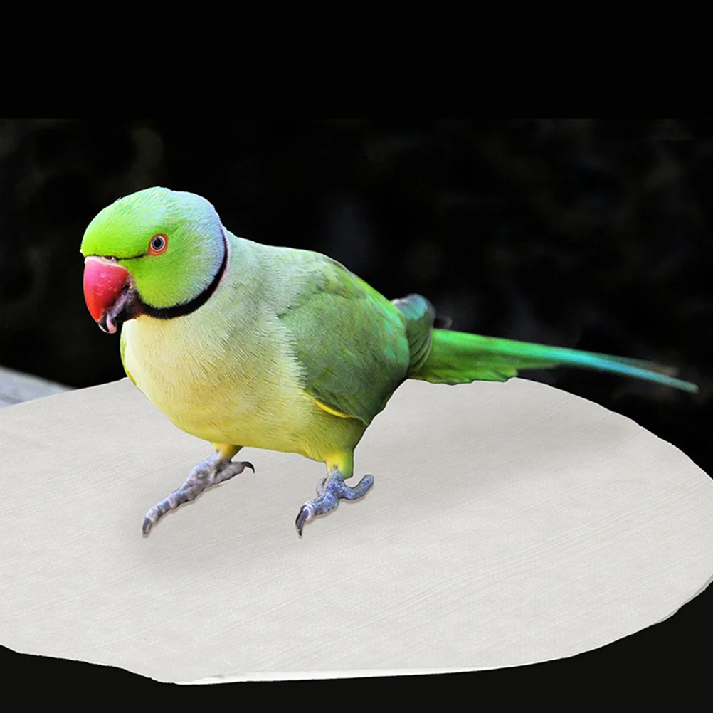

100 Pcs Bird Cage Paper Circle Liner Bedding Round Pan Liners Small Animals Lining Pet Supply