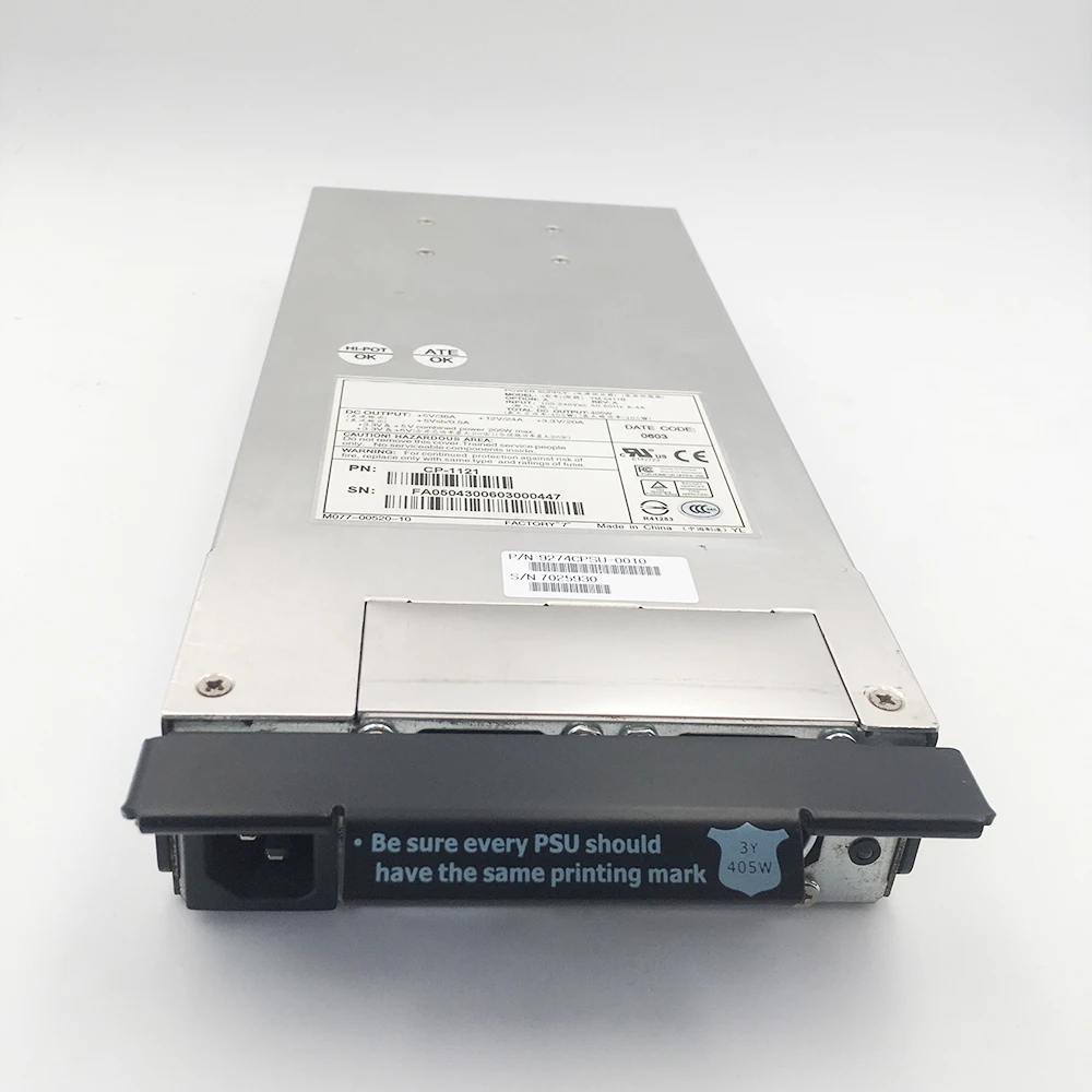 405W PSU Server Redundant Power Supply Module CP-1121R2 For 3Y YM-5411B