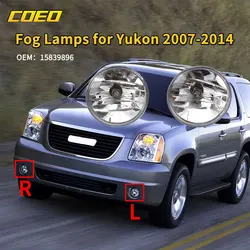 1 Pair Auto Front Bumper Fog Light Lamp Assembly For Chevrolet GMC Yukon 2007-2014 15839896