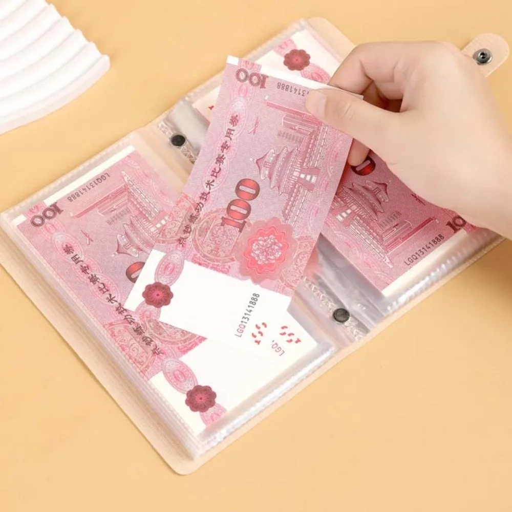 A6 Button Notebook for Money Anti-splash Water Flower Printed Cash Budget Ledger Daily Plan Diary Notepad Leather Savings Book