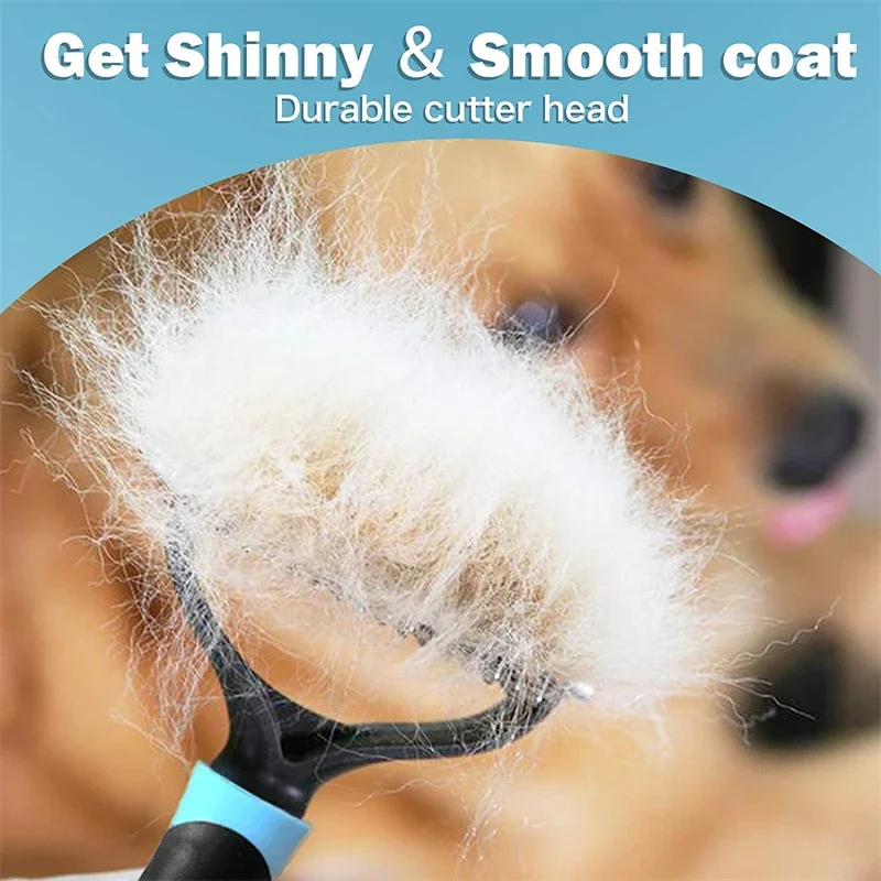 

Professional Pet Deshedding Brush 2 Sided Dematting Dog Comb Cat Brush Rake Puppy Grooming Tools Undercoat Shedding Flying Hair