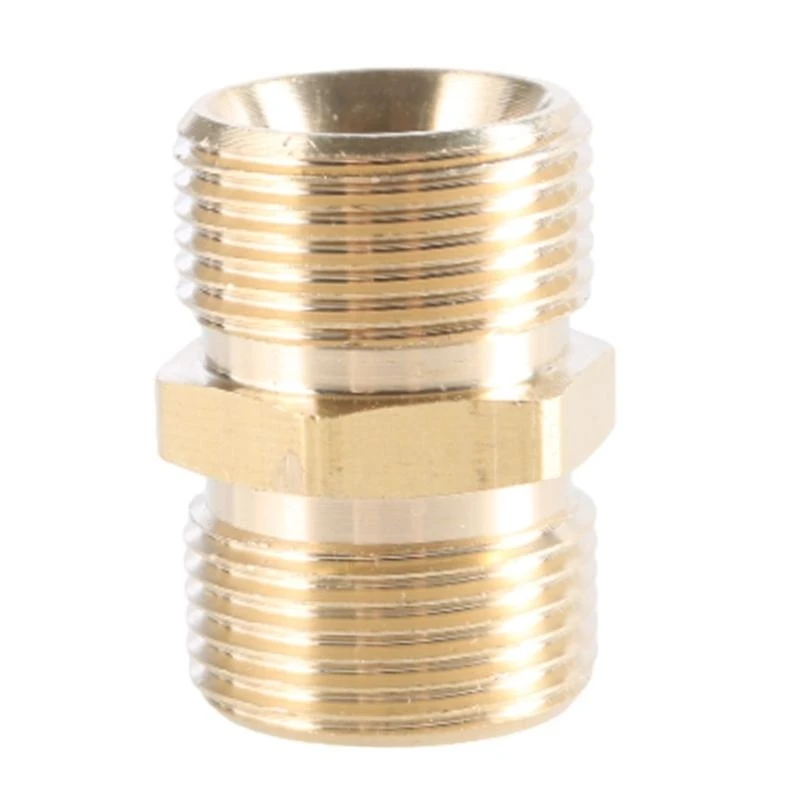 

R9UF Brass Pressure Washer Hose Extender, M22 15mm to M22 14mm Male, Easy Installation,High Pressure Hose Extension Connector