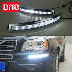 Car LED Daytime Running Headlamps For Volvo XC90 2007-2011 2012 2013 Daylights Yellow Turn Signal DRL Car Foglamps