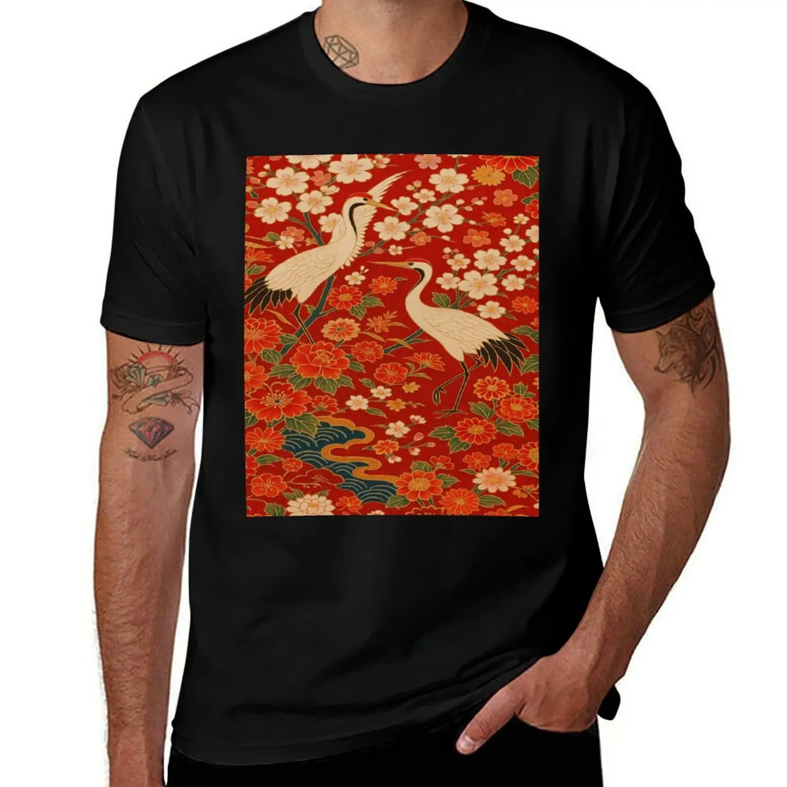 

Japanese Pattern T-Shirt plus sizes funny shirt cotton clothes sweat shirts, men