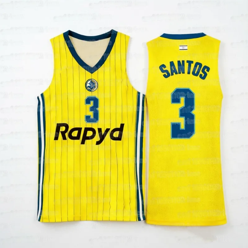 2026 Summer New Lsraeli Basketball Vest Maccabi Tel Aviv Basketball Suit Breathable Quick Drying 3D Printed Fan Home Vest