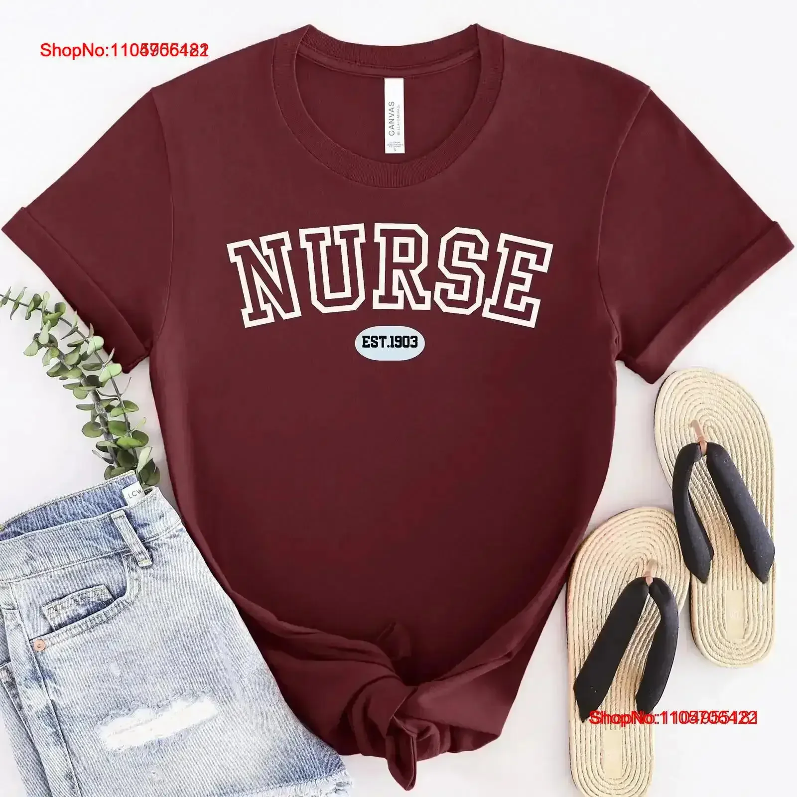 Stencil Lettering Nurse T Shirt RN Registered Healthcare Fashion Appreciation Grad First in Nursing vintage Washed vintage