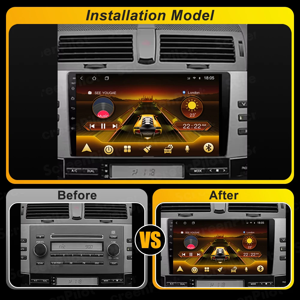 Android 16 For Car Radio Toyota Reiz Mark X 2005 - 2009 Multimedia Video Player Carplay Touch Screen Bluetooth 2 din Wifi 5G RDS view 6