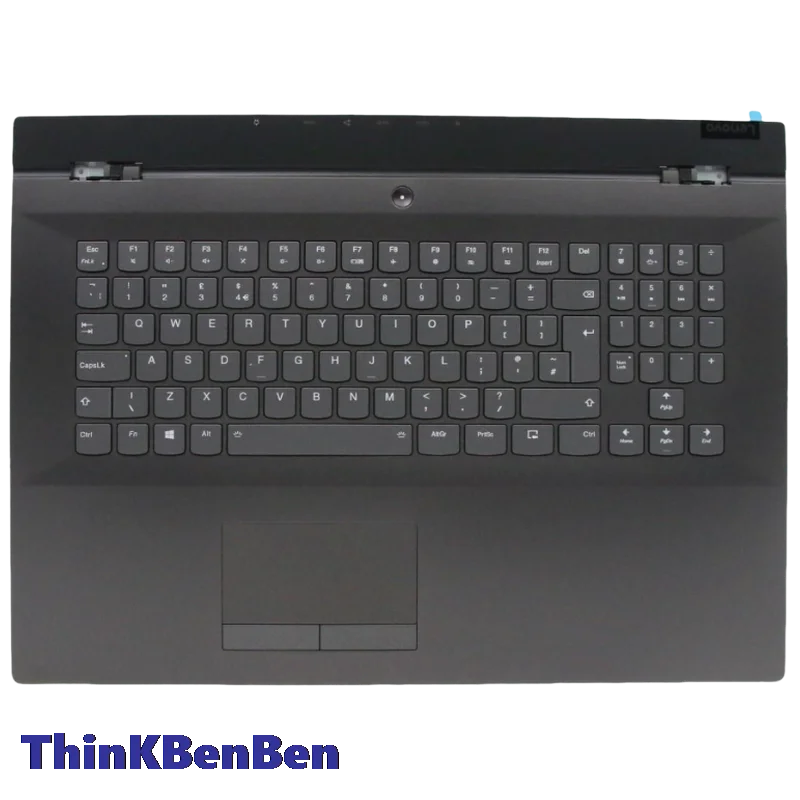

UK English Black Keyboard Upper Case Palmrest Shell Cover For Lenovo Legion Y730 17 17ICH 5CB0S57339