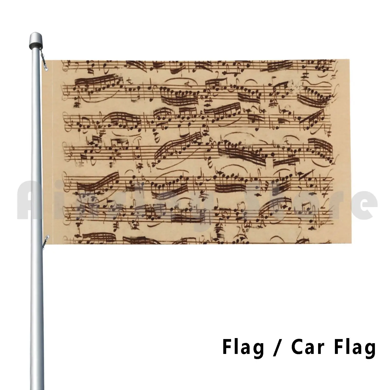 Violín de Bach Sonata decoración al aire libre bandera bandera del coche Bach manuscrito música clásica violín Sonata partituras