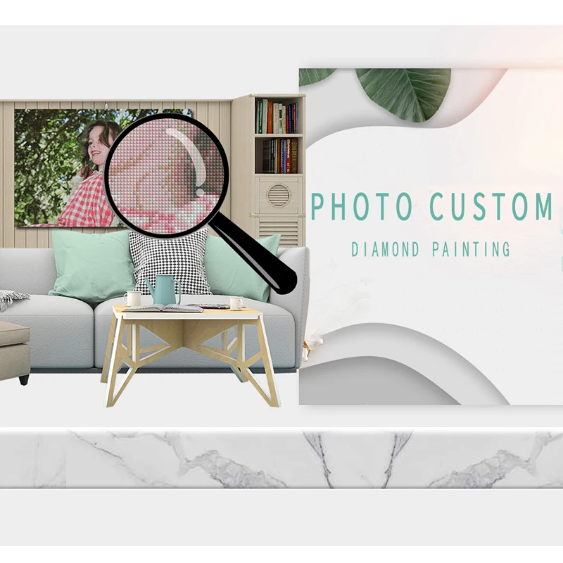 

Photo Custom 5D DIY Diamond Art Painting Kit Customize Pet Portrait Picture Full Square/Round Diamond Handicrafts Wall Decors ﻿