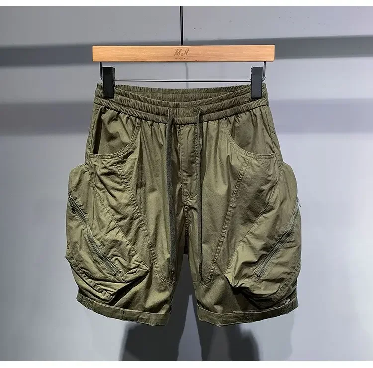 Men Fashion Caogo Shorts Big Pockets Jogger Short Hip Hop Streetwear Harajuku Trousers Plus Size Streetwear Hip Hop Sweatpants