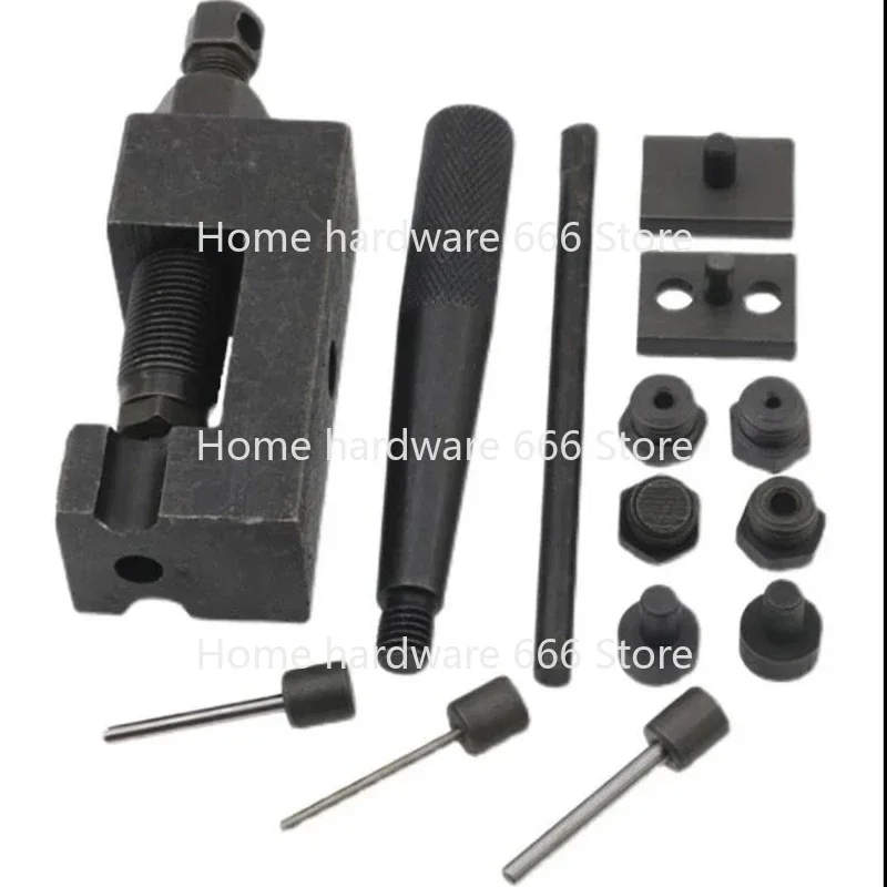 Motorcycle 4 Pins Chain Cutter Breaker Splitter Riveting Tool Rivet Repair Set For Chain 415/420/428/520/525/530/630 Motorbike