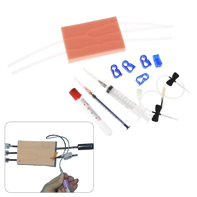 Venipuncture Injection Practice Pad Simulation Human Skin Tear Resistant Portable For Students Nurses Suture Training Model.