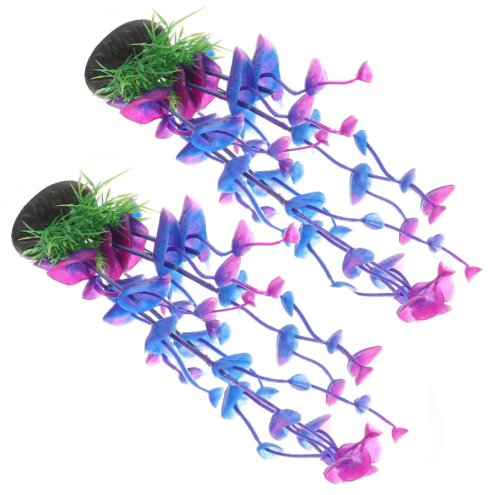 

2Pcs Aquatic Decoration Fish Tank Accessories Lifelike Plants Durable Plastic Reptile Cage Betta Leaf Aquarium Decor Water Tanks