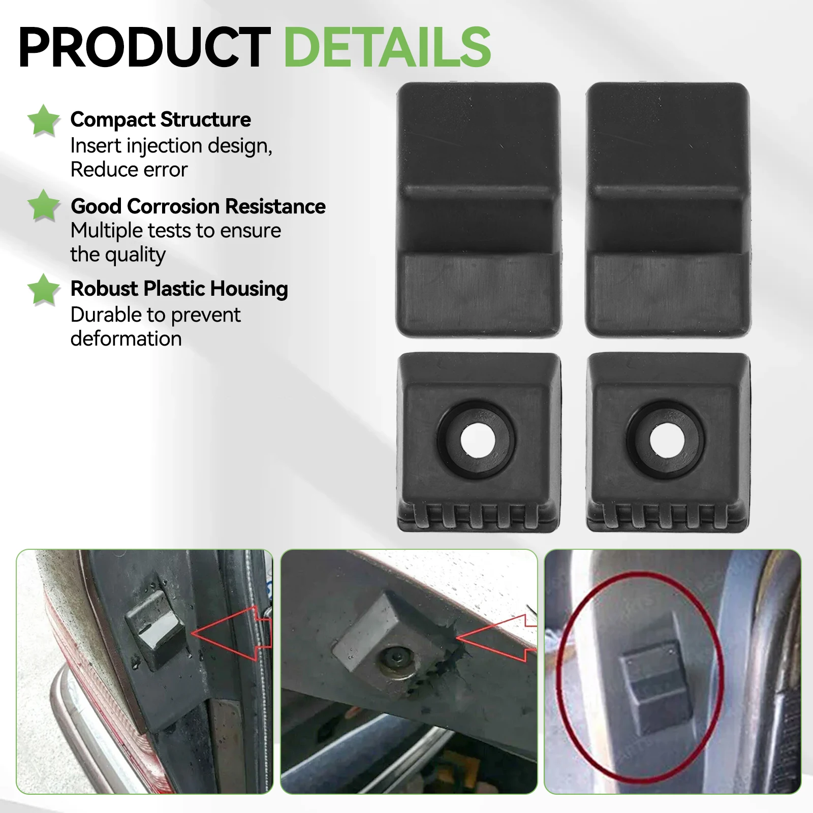 

4x Car Rear Trunk Stop Buffers Tailgate Kit For Mercedes-Benz W124 A124 C124 S124 1247580044 1247580144 A1247580044 A1247580144