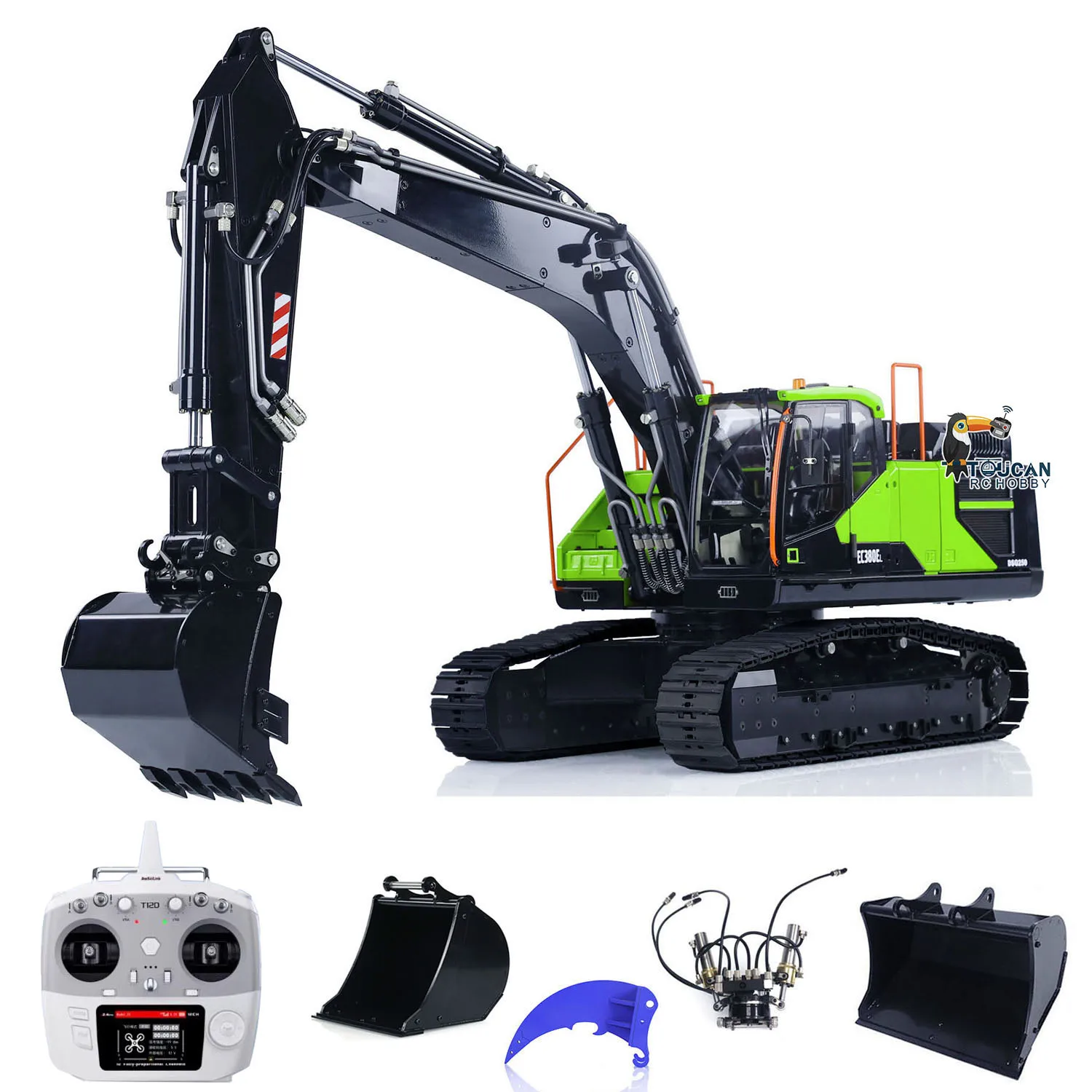 

1/14 EC380 Metal Hydraulic RC Excavator Remote Control Earth Digger Finished Construction Trucks RC Hobby Toys Vehicle Model