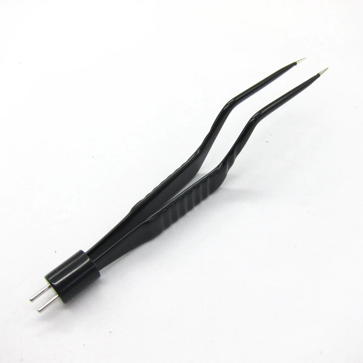 US Standard Black Nylon Coated Bipolar Coagulation Tweezers High Temp Electrode Plastic Surgery Lab Export Use