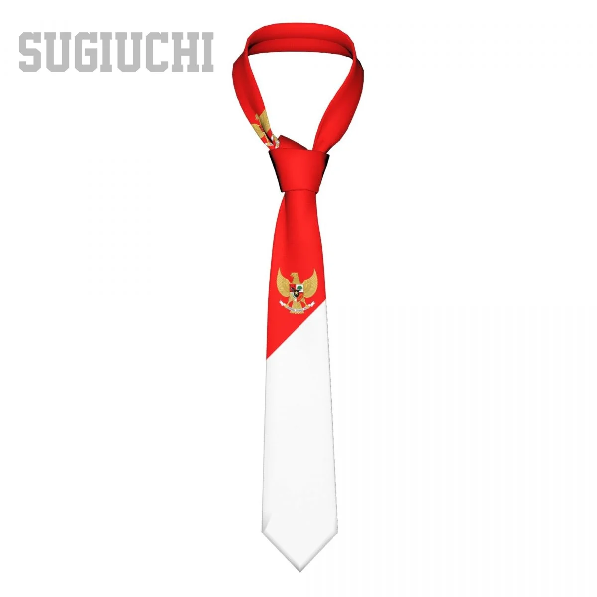 Indonesia Flag Emblem Men Women Neck Ties Casual Plaid Tie Suits Slim Wedding Party Business Necktie Gravatas