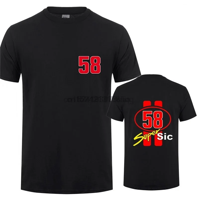 Boys T-Shirt Fashion Mens Tshirt 58 Super Sic Marco Simoncelli T Shirt Clothing Short Sleeve Tee Shirts Teenage Tops