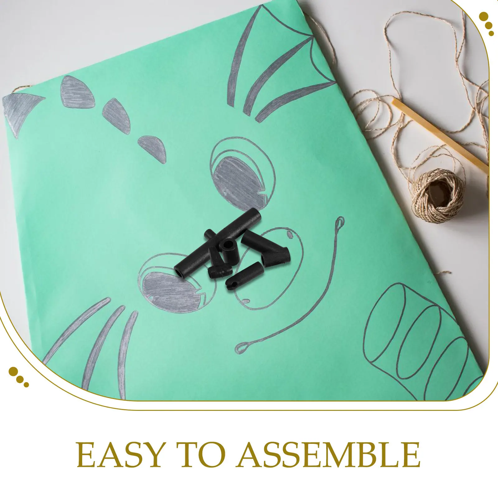 Accessoires de montage pour cerf-volant DIY : Connecteur de cadre en plastique, pièces de fixation, tube de support