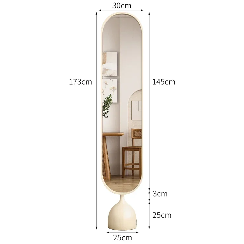 

Light luxury full-body mirror floor-to-ceiling household removable