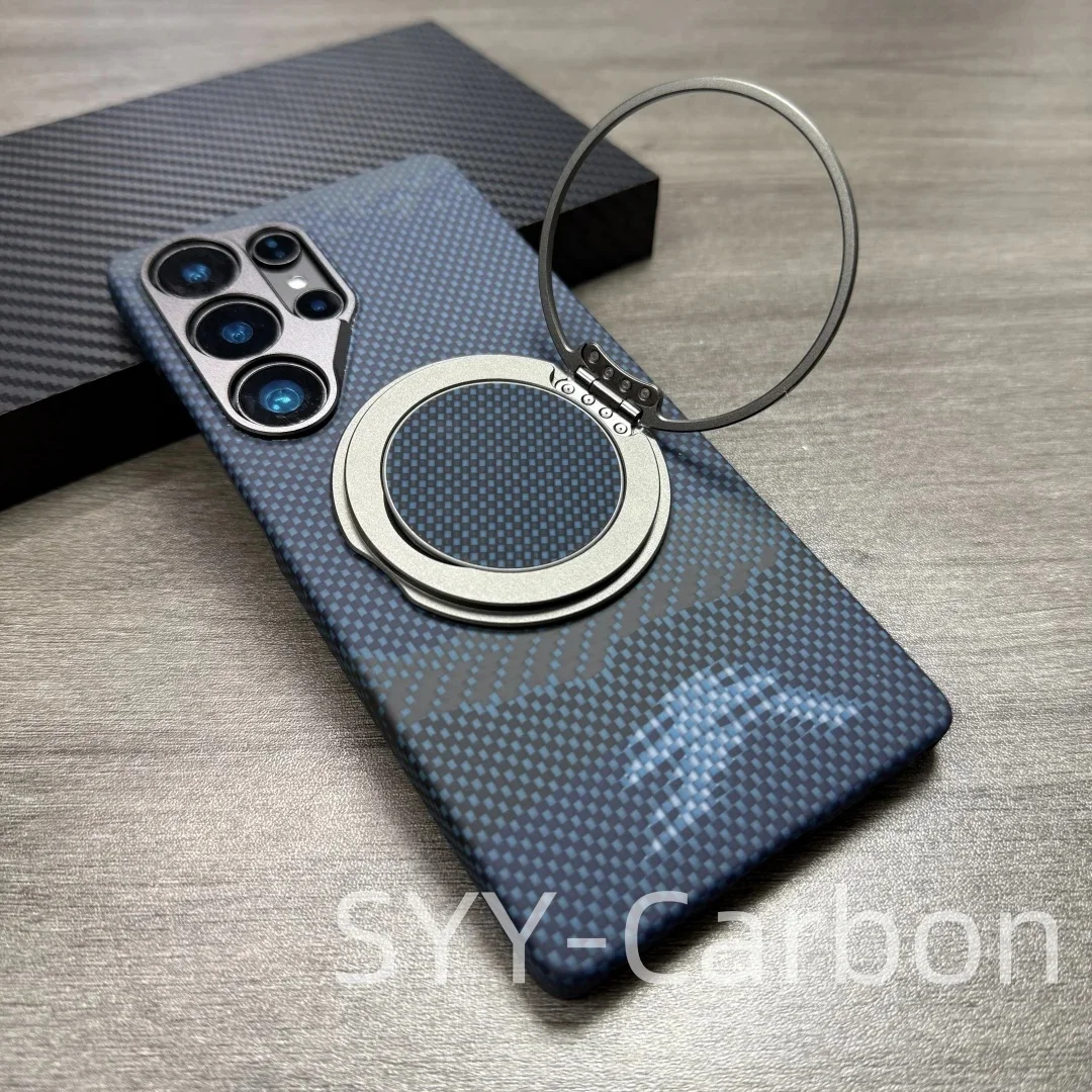 

Real Carbon Fiber Case For Samsung Galaxy S24 Ultra Kevlar Aramid Magsafe Magnetic Ultra-thin Case for S25 Ultra Cover Durable
