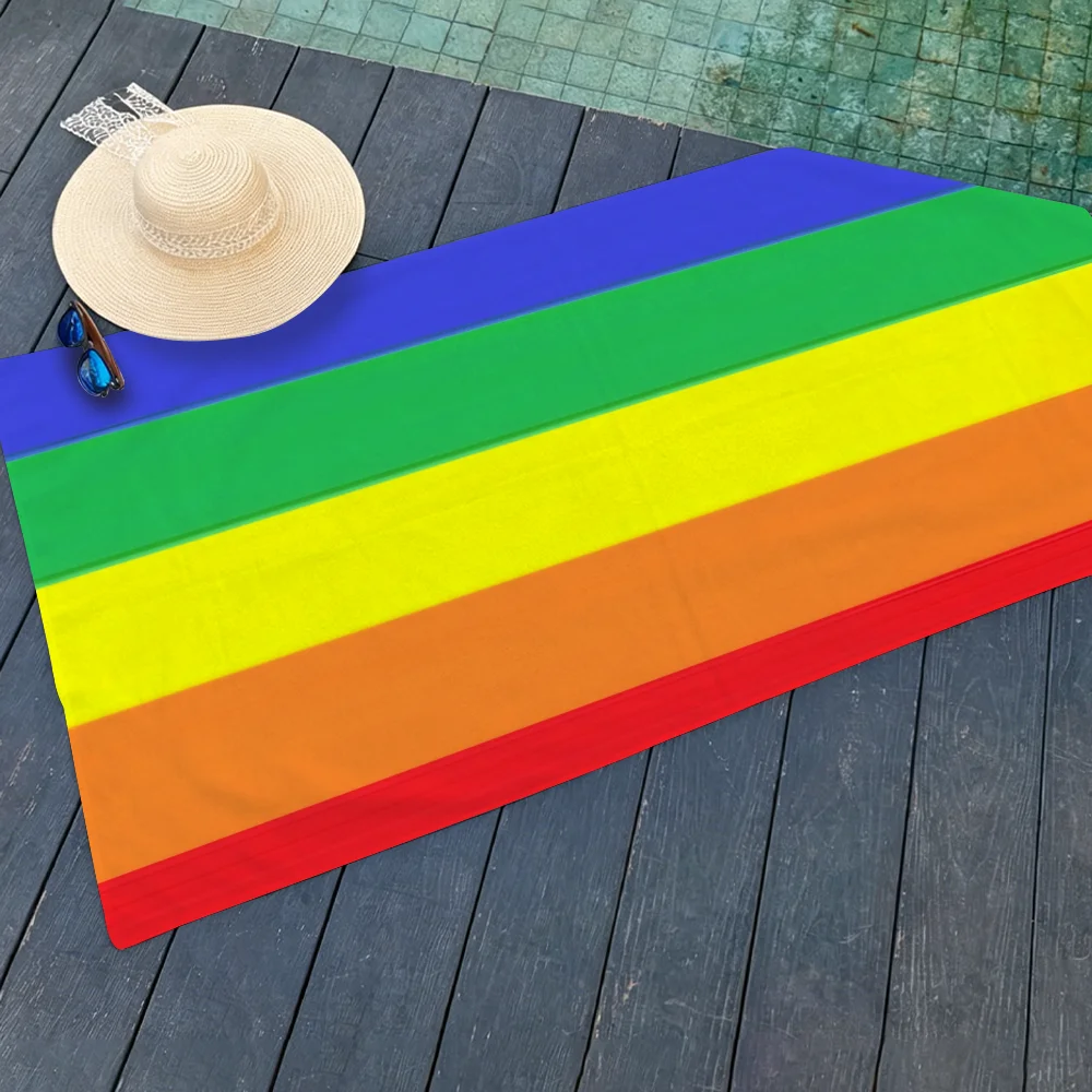 게이 레즈비언 Lgbt 레인보우 타월 비치 요가 체육관 - Travel Yoga Accessories 리뷰 및 가격