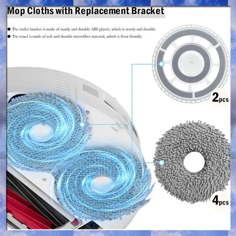 

Hot Sale Replacement Brackets And Wipes For P10 Pro Qrevo Plus/Qrevo Master Robot Vacuum Cleaner Replacement Parts