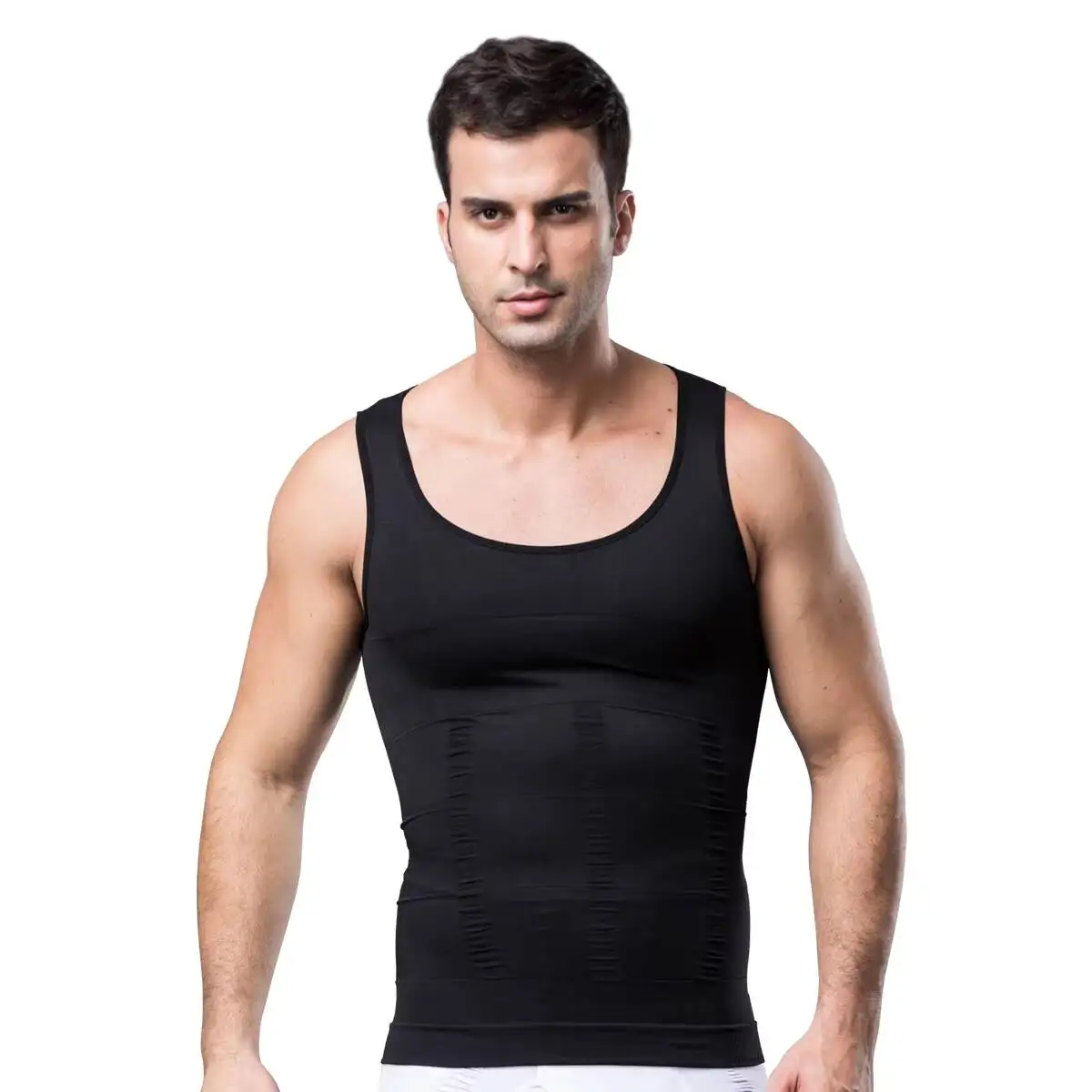 Compression Vest Men Seamless Slimming Undershirt Abdominal Control Body Shaper
