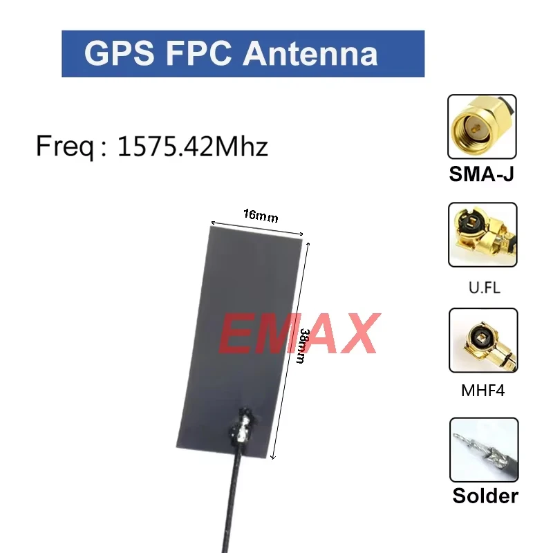 

2 шт. GPS-антенна 38x16 FPC внутренняя пассивная всенаправленная антенна 20 см-50 см кабель с высоким коэффициентом усиления с SMA-J UFL MHF4