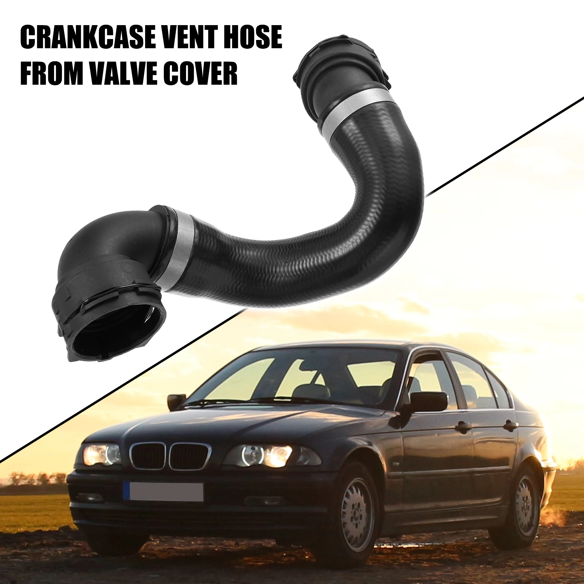 UXCELL 17127564478 Car Crankcase Vent Hose from Valve Cover for BMW 328i 2007-2013 for BMW 128i 2008-2013 for BMW 330i 2006