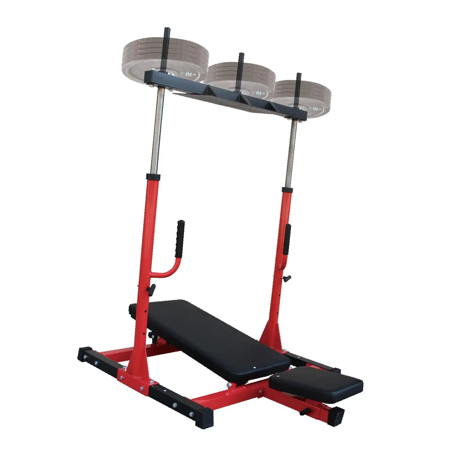 

Adjustable Leg Press Machine with Multifunctional Weight Racks for Home Gym and Legs Stretching Exercise