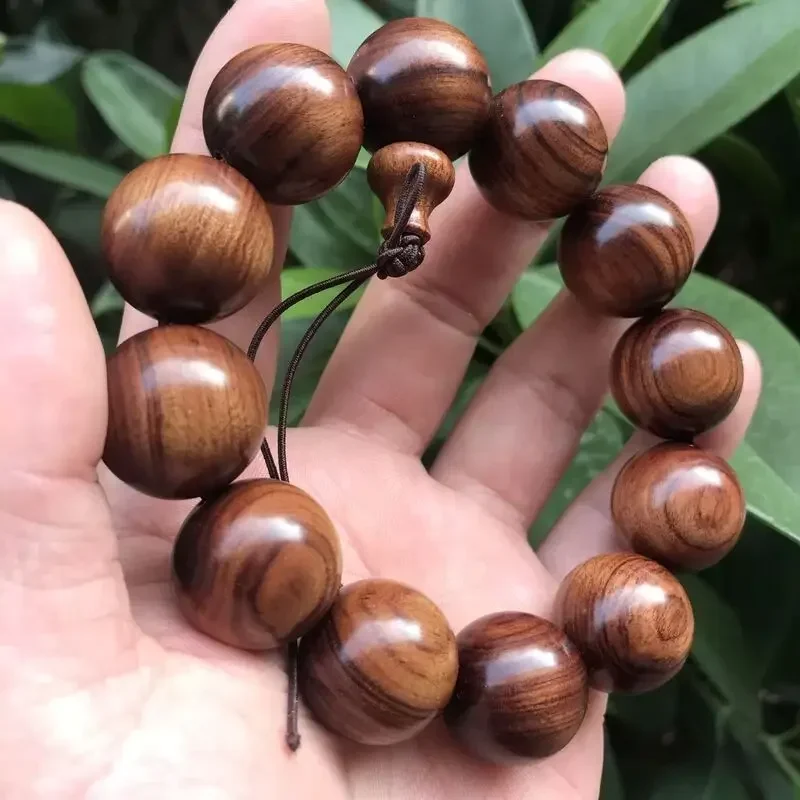 

Desert Iron Pear Wood Buddha Bead Bracelet Huanghua Pear Wooden Bracelet Men's and Women's Hand String Rosary Submerged Literary