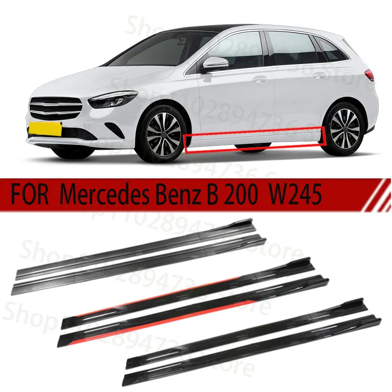 

FOR Mercedes Benz B 200 W245 2M Car Side Skirt Extension Plate Lip Separator Bumper 2.18M Racing Side Spoiler