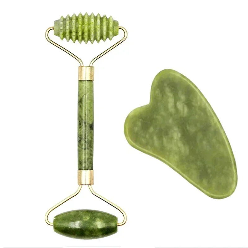 

Natural Jade Face Massager Gua Sha Stone Face Guasha Masaje Facial Board Acupoint Eye Care SPA Massager Tool massage visage