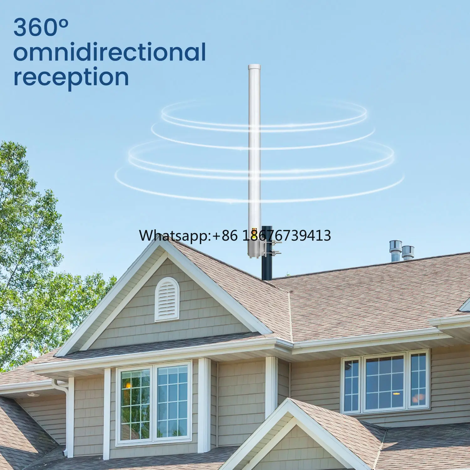 Long range 2.4G 5.8G 10dbi Mimo Omni Outdoor Wifi Antenna Long Range High Performance Communication Antenna Wifi antenna
