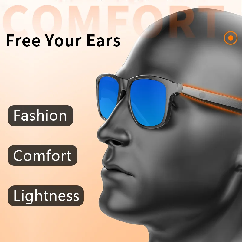 Gafas de sol inteligentes con altavoz, auriculares de música parlantes, manos libres, inalámbricos, Bluetooth, a la moda, nuevas