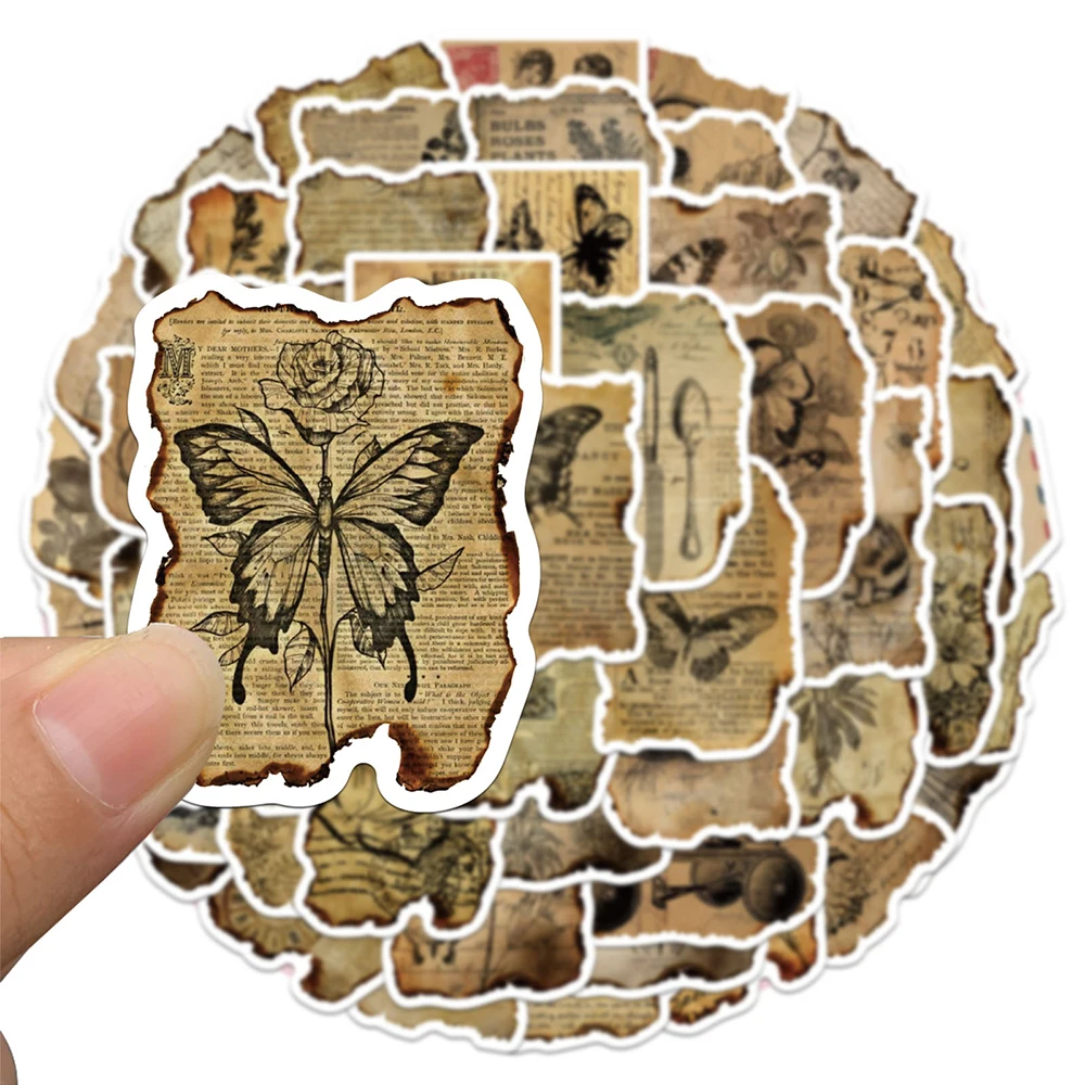 10/30/50pcs Retro Simple Manuscript Graffiti Stickers Cartoon Decoration Decals for Notebook Laptop Suitcase Cool Vinyl Sticker