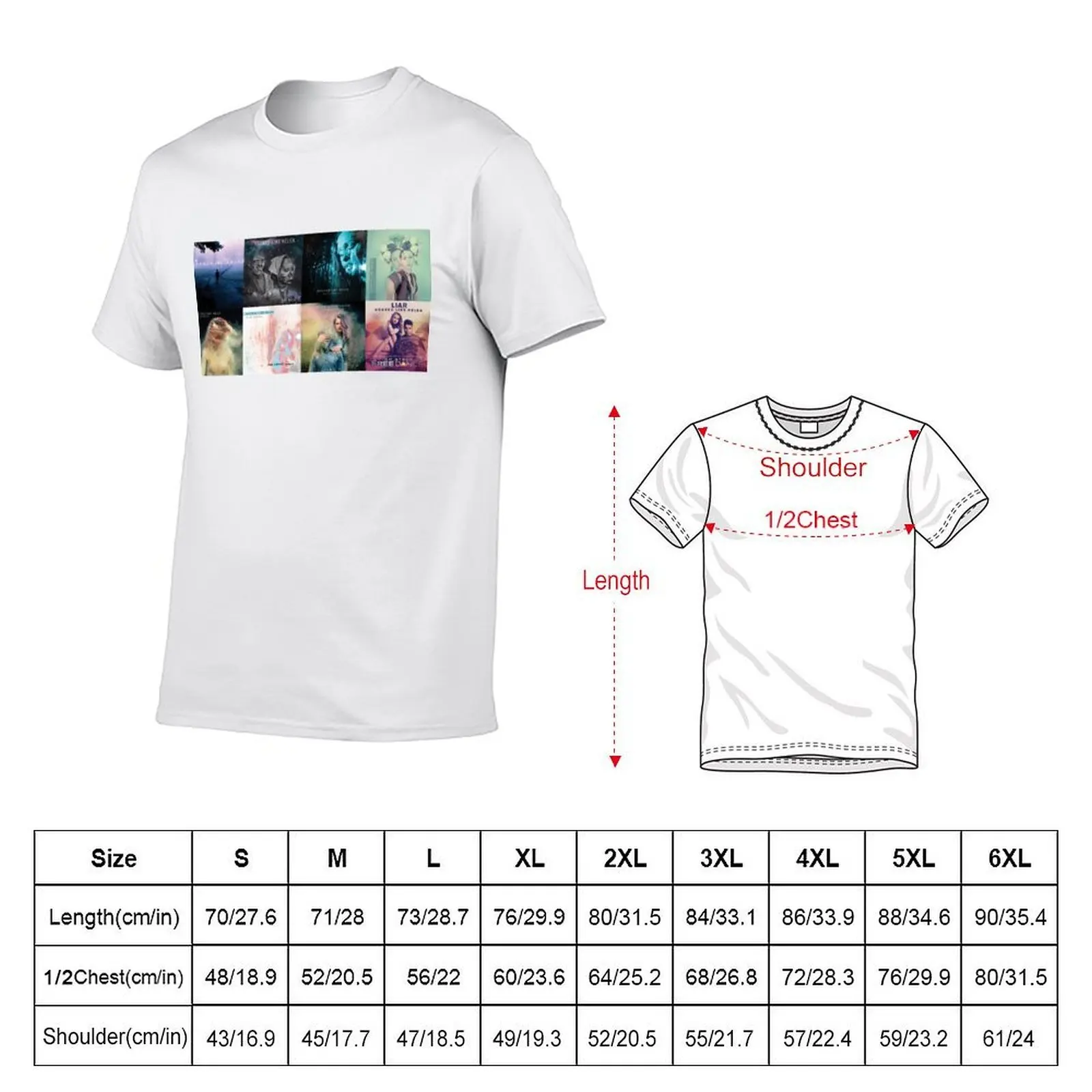 Hooked Like Helen Album Art Grid T-Shirt designer shirts valentines boutique clothes men t shirts