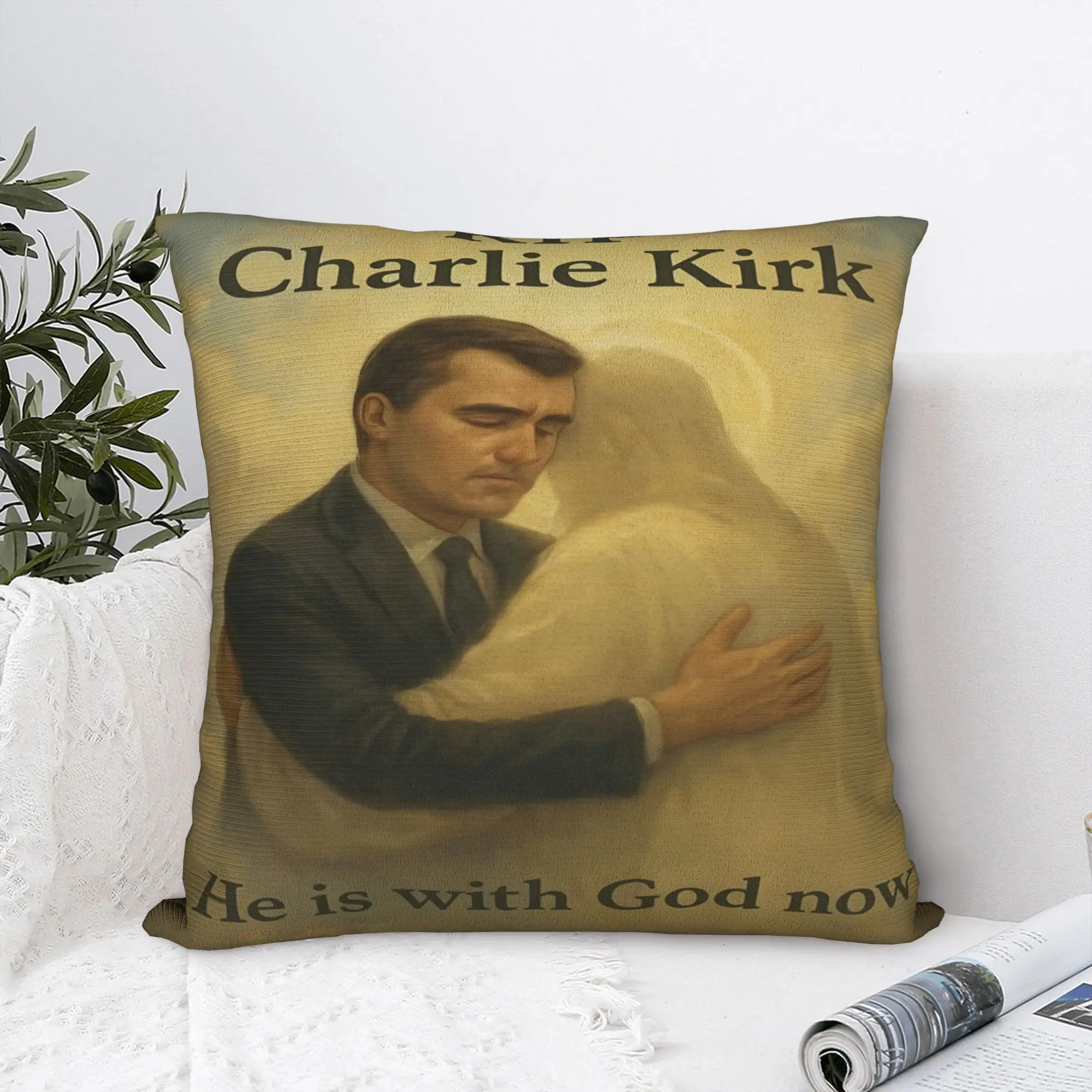 Charlie Kirk Angelic Advocate Pillow Case  Fashion Pillow Cover Soft Pillowcases For Living Room Bed Chair